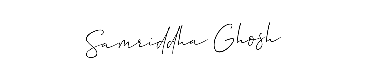 Samriddha Ghosh stylish signature style. Best Handwritten Sign (Allison_Script) for my name. Handwritten Signature Collection Ideas for my name Samriddha Ghosh. Samriddha Ghosh signature style 2 images and pictures png
