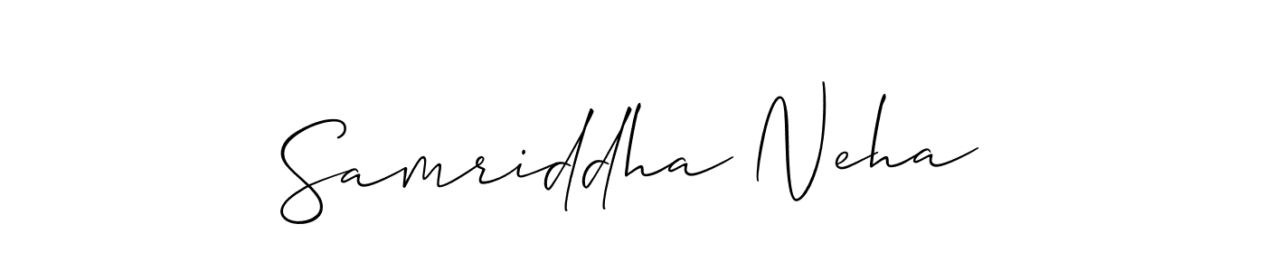 Similarly Allison_Script is the best handwritten signature design. Signature creator online .You can use it as an online autograph creator for name Samriddha Neha. Samriddha Neha signature style 2 images and pictures png