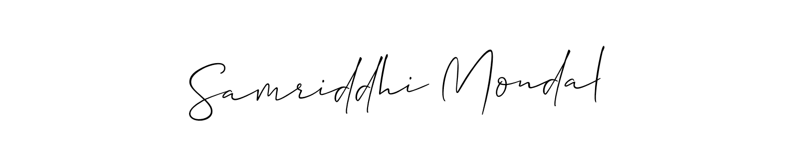 It looks lik you need a new signature style for name Samriddhi Mondal. Design unique handwritten (Allison_Script) signature with our free signature maker in just a few clicks. Samriddhi Mondal signature style 2 images and pictures png