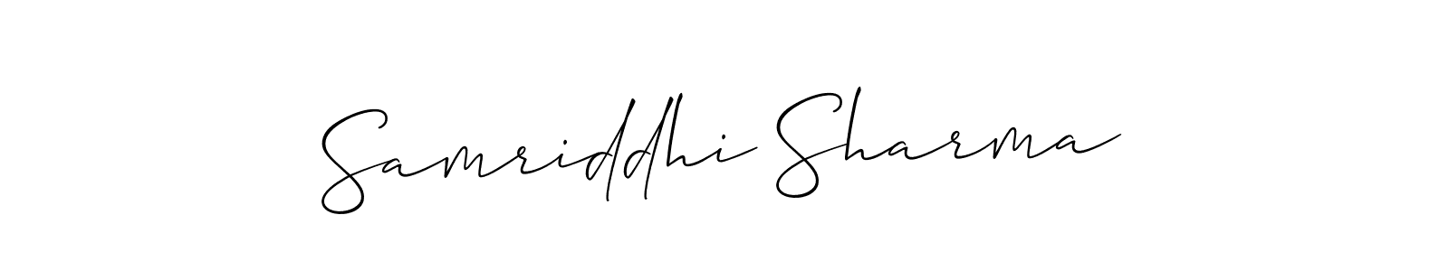 How to make Samriddhi Sharma signature? Allison_Script is a professional autograph style. Create handwritten signature for Samriddhi Sharma name. Samriddhi Sharma signature style 2 images and pictures png