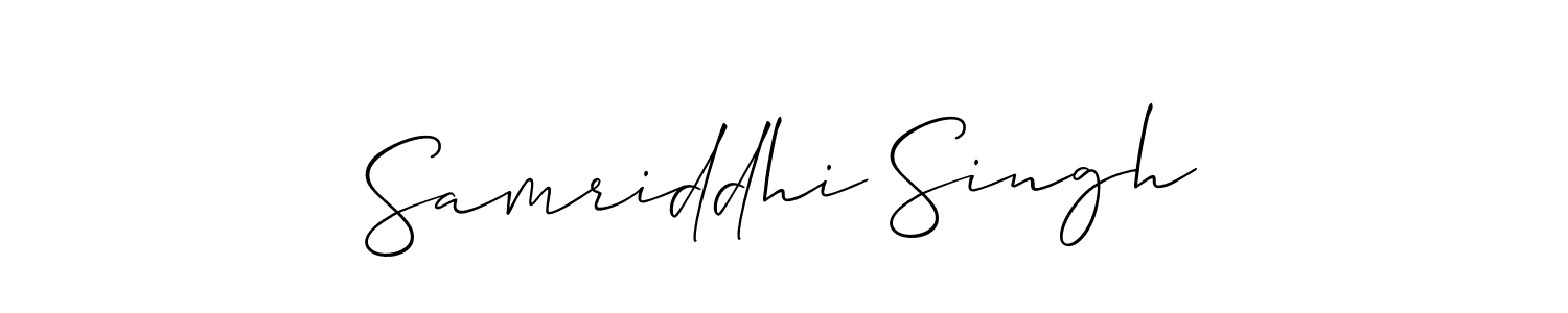 Design your own signature with our free online signature maker. With this signature software, you can create a handwritten (Allison_Script) signature for name Samriddhi Singh. Samriddhi Singh signature style 2 images and pictures png