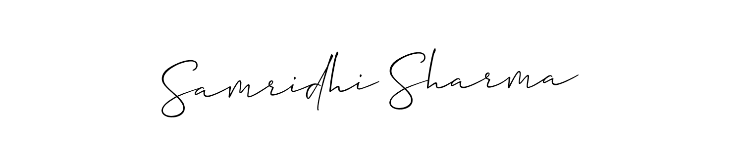 Design your own signature with our free online signature maker. With this signature software, you can create a handwritten (Allison_Script) signature for name Samridhi Sharma. Samridhi Sharma signature style 2 images and pictures png