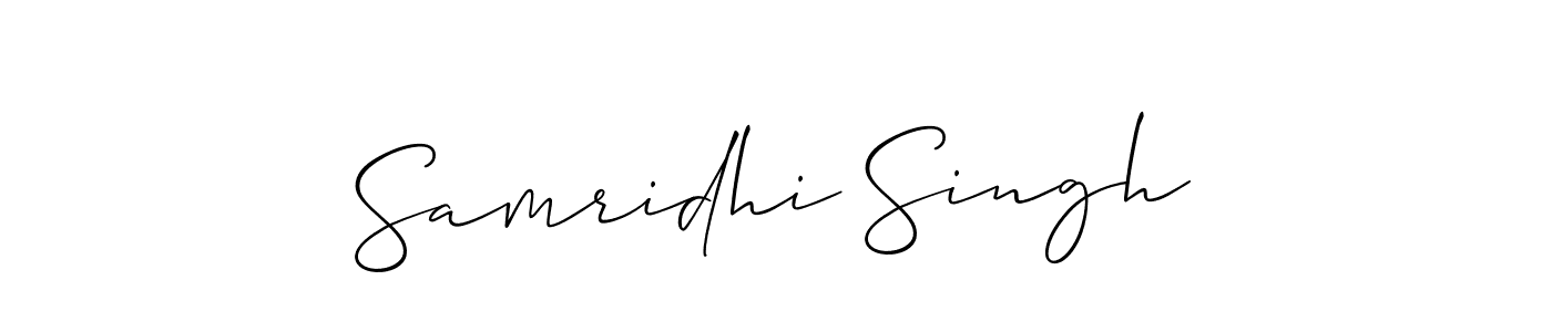 It looks lik you need a new signature style for name Samridhi Singh. Design unique handwritten (Allison_Script) signature with our free signature maker in just a few clicks. Samridhi Singh signature style 2 images and pictures png