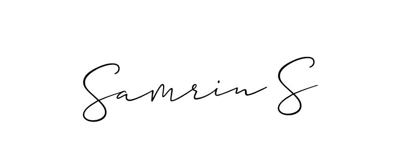How to Draw Samrin S signature style? Allison_Script is a latest design signature styles for name Samrin S. Samrin S signature style 2 images and pictures png