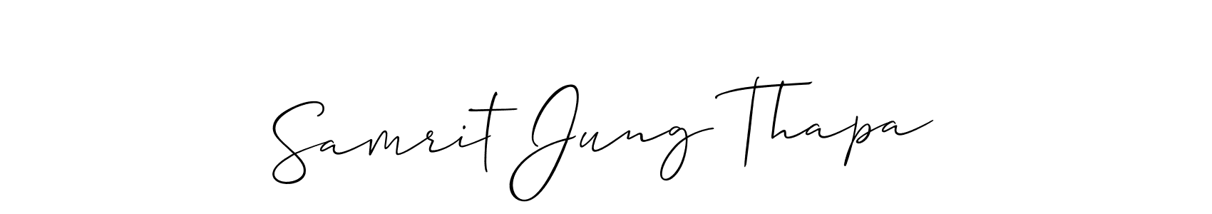Make a beautiful signature design for name Samrit Jung Thapa. Use this online signature maker to create a handwritten signature for free. Samrit Jung Thapa signature style 2 images and pictures png