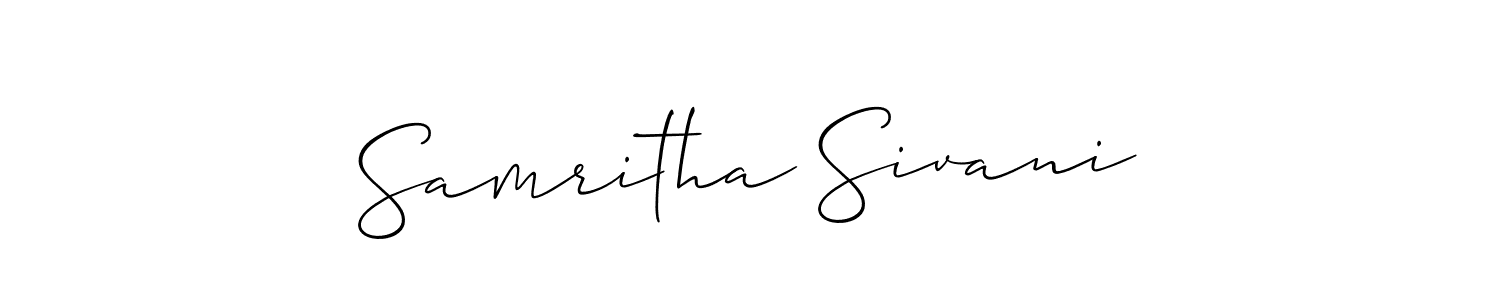 Once you've used our free online signature maker to create your best signature Allison_Script style, it's time to enjoy all of the benefits that Samritha Sivani name signing documents. Samritha Sivani signature style 2 images and pictures png