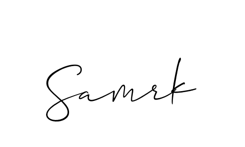 It looks lik you need a new signature style for name Samrk. Design unique handwritten (Allison_Script) signature with our free signature maker in just a few clicks. Samrk signature style 2 images and pictures png