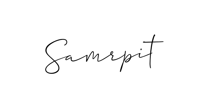 How to make Samrpit signature? Allison_Script is a professional autograph style. Create handwritten signature for Samrpit name. Samrpit signature style 2 images and pictures png