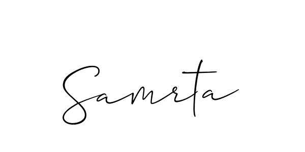 It looks lik you need a new signature style for name Samrta. Design unique handwritten (Allison_Script) signature with our free signature maker in just a few clicks. Samrta signature style 2 images and pictures png