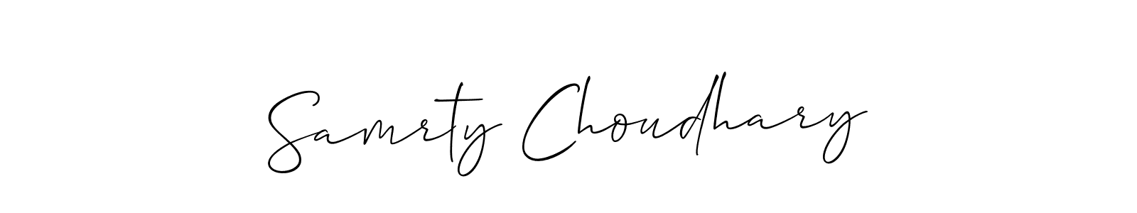 You should practise on your own different ways (Allison_Script) to write your name (Samrty Choudhary) in signature. don't let someone else do it for you. Samrty Choudhary signature style 2 images and pictures png