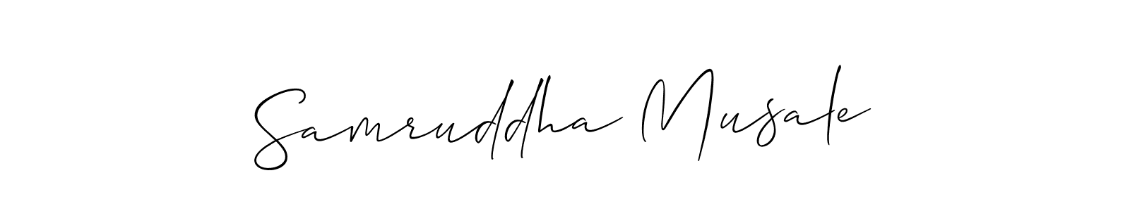 It looks lik you need a new signature style for name Samruddha Musale. Design unique handwritten (Allison_Script) signature with our free signature maker in just a few clicks. Samruddha Musale signature style 2 images and pictures png