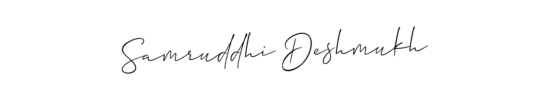 How to Draw Samruddhi Deshmukh signature style? Allison_Script is a latest design signature styles for name Samruddhi Deshmukh. Samruddhi Deshmukh signature style 2 images and pictures png