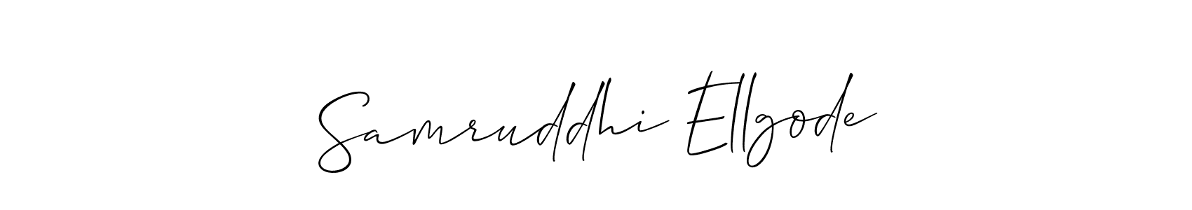 Design your own signature with our free online signature maker. With this signature software, you can create a handwritten (Allison_Script) signature for name Samruddhi Ellgode. Samruddhi Ellgode signature style 2 images and pictures png