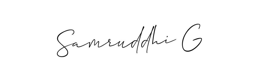 Make a beautiful signature design for name Samruddhi G. Use this online signature maker to create a handwritten signature for free. Samruddhi G signature style 2 images and pictures png
