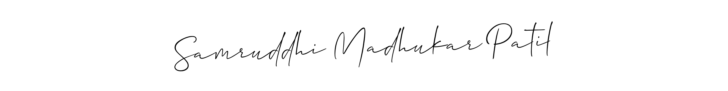 Design your own signature with our free online signature maker. With this signature software, you can create a handwritten (Allison_Script) signature for name Samruddhi Madhukar Patil. Samruddhi Madhukar Patil signature style 2 images and pictures png