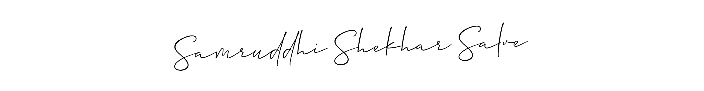 Samruddhi Shekhar Salve stylish signature style. Best Handwritten Sign (Allison_Script) for my name. Handwritten Signature Collection Ideas for my name Samruddhi Shekhar Salve. Samruddhi Shekhar Salve signature style 2 images and pictures png