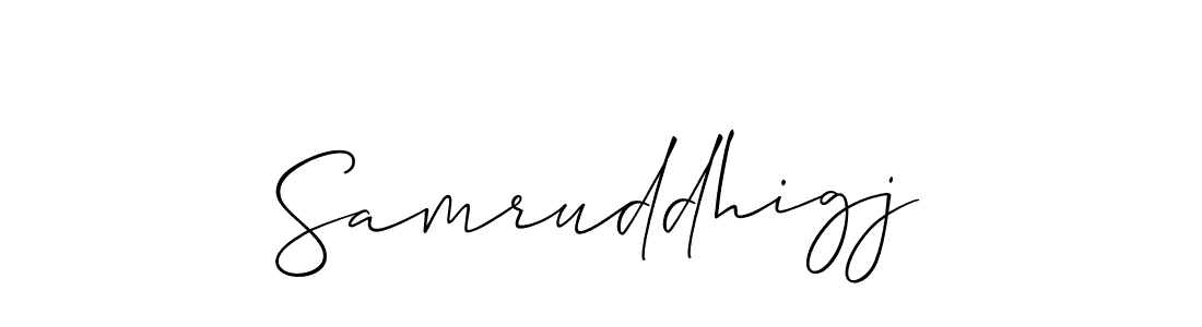 How to make Samruddhigj name signature. Use Allison_Script style for creating short signs online. This is the latest handwritten sign. Samruddhigj signature style 2 images and pictures png