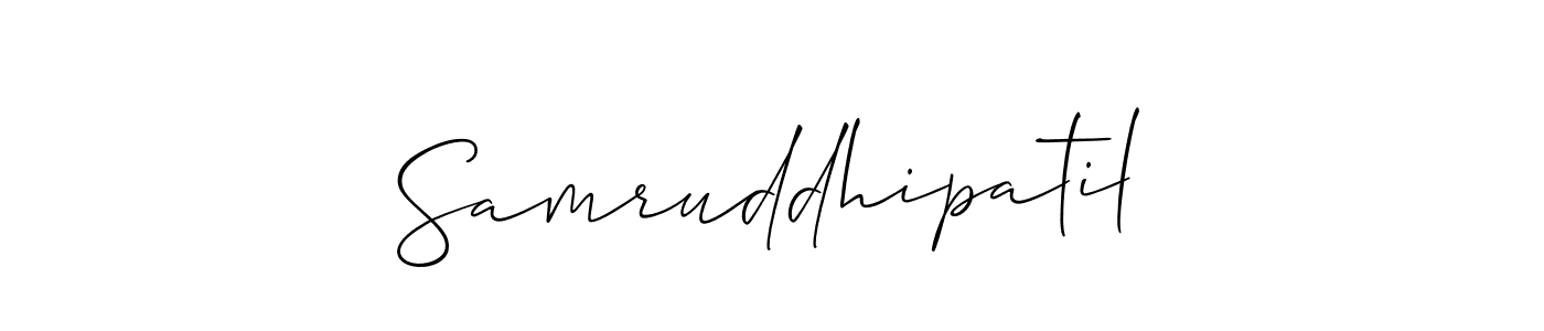 Also You can easily find your signature by using the search form. We will create Samruddhipatil name handwritten signature images for you free of cost using Allison_Script sign style. Samruddhipatil signature style 2 images and pictures png