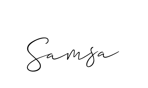 How to make Samsa name signature. Use Allison_Script style for creating short signs online. This is the latest handwritten sign. Samsa signature style 2 images and pictures png