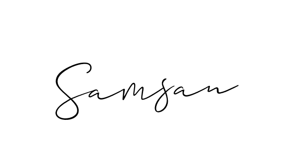 Also You can easily find your signature by using the search form. We will create Samsan name handwritten signature images for you free of cost using Allison_Script sign style. Samsan signature style 2 images and pictures png