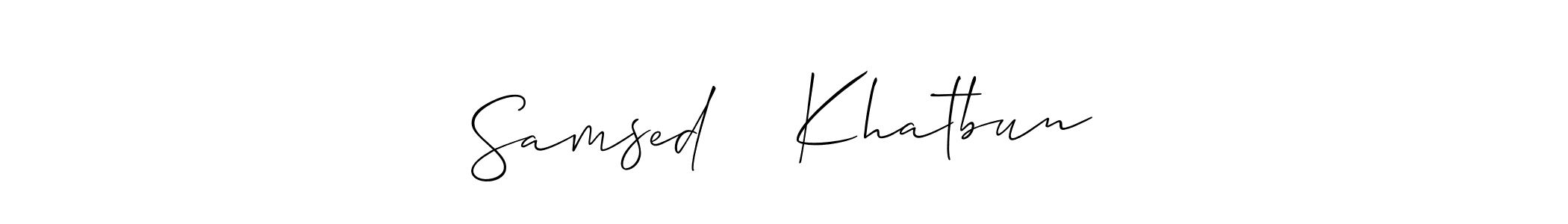 Make a beautiful signature design for name Samsed ❤️ Khatbun. Use this online signature maker to create a handwritten signature for free. Samsed ❤️ Khatbun signature style 2 images and pictures png