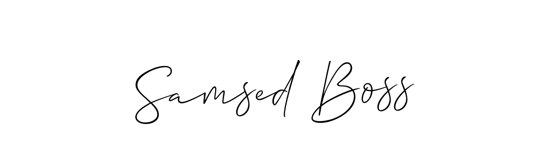 Also You can easily find your signature by using the search form. We will create Samsed Boss name handwritten signature images for you free of cost using Allison_Script sign style. Samsed Boss signature style 2 images and pictures png