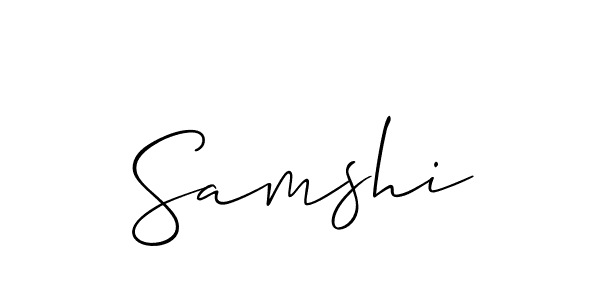 Also we have Samshi name is the best signature style. Create professional handwritten signature collection using Allison_Script autograph style. Samshi signature style 2 images and pictures png