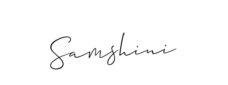 Best and Professional Signature Style for Samshini. Allison_Script Best Signature Style Collection. Samshini signature style 2 images and pictures png