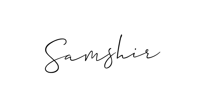 Once you've used our free online signature maker to create your best signature Allison_Script style, it's time to enjoy all of the benefits that Samshir name signing documents. Samshir signature style 2 images and pictures png