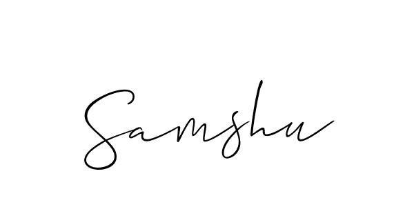 Make a short Samshu signature style. Manage your documents anywhere anytime using Allison_Script. Create and add eSignatures, submit forms, share and send files easily. Samshu signature style 2 images and pictures png