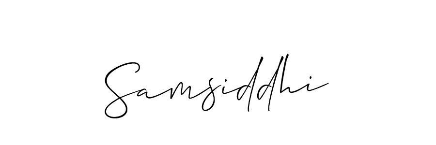 Make a beautiful signature design for name Samsiddhi. With this signature (Allison_Script) style, you can create a handwritten signature for free. Samsiddhi signature style 2 images and pictures png