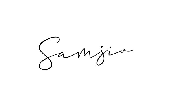 How to make Samsiv name signature. Use Allison_Script style for creating short signs online. This is the latest handwritten sign. Samsiv signature style 2 images and pictures png