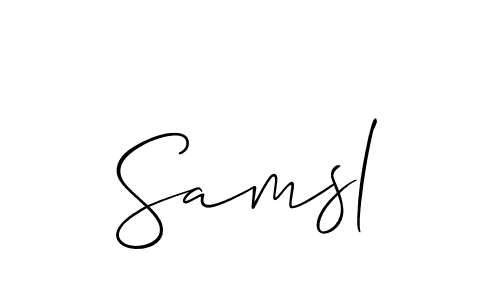 How to Draw Samsl signature style? Allison_Script is a latest design signature styles for name Samsl. Samsl signature style 2 images and pictures png