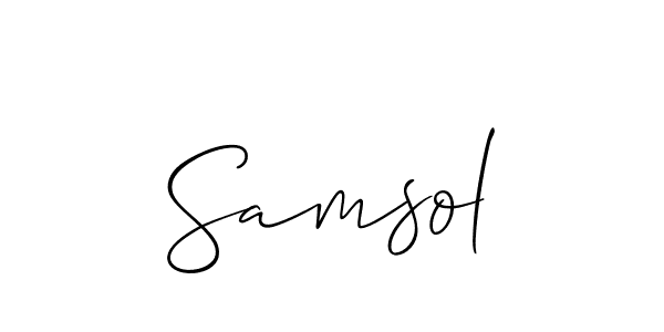 Make a beautiful signature design for name Samsol. Use this online signature maker to create a handwritten signature for free. Samsol signature style 2 images and pictures png