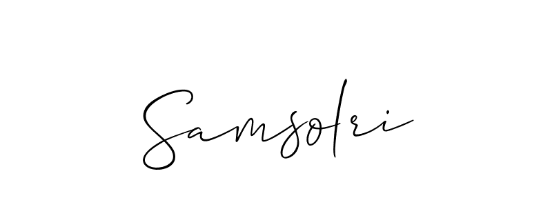 Also we have Samsolri name is the best signature style. Create professional handwritten signature collection using Allison_Script autograph style. Samsolri signature style 2 images and pictures png