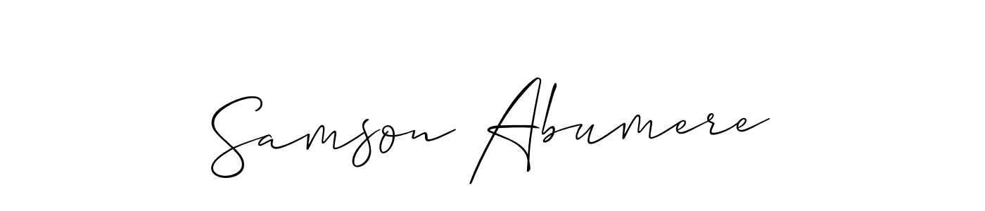 How to Draw Samson Abumere signature style? Allison_Script is a latest design signature styles for name Samson Abumere. Samson Abumere signature style 2 images and pictures png