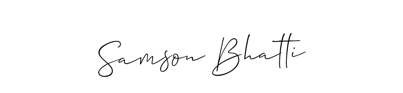 The best way (Allison_Script) to make a short signature is to pick only two or three words in your name. The name Samson Bhatti include a total of six letters. For converting this name. Samson Bhatti signature style 2 images and pictures png