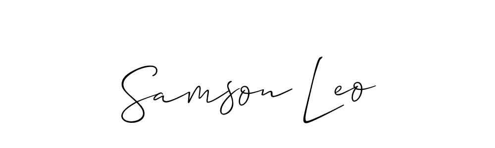 How to make Samson Leo name signature. Use Allison_Script style for creating short signs online. This is the latest handwritten sign. Samson Leo signature style 2 images and pictures png