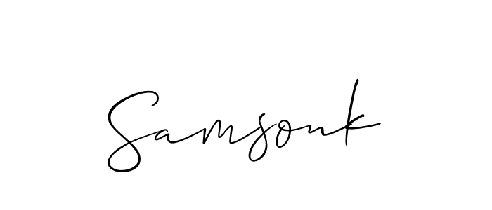 if you are searching for the best signature style for your name Samsonk. so please give up your signature search. here we have designed multiple signature styles  using Allison_Script. Samsonk signature style 2 images and pictures png