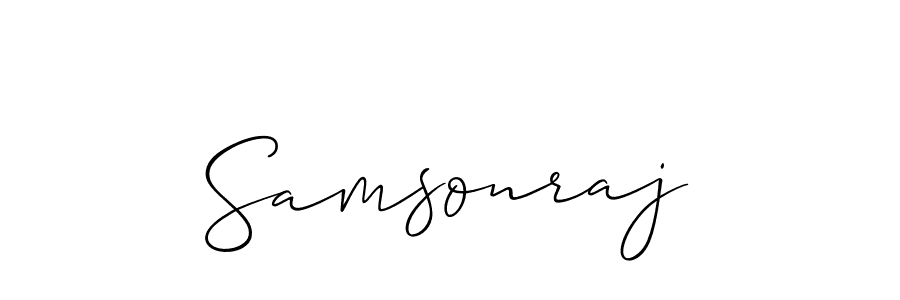 You should practise on your own different ways (Allison_Script) to write your name (Samsonraj) in signature. don't let someone else do it for you. Samsonraj signature style 2 images and pictures png