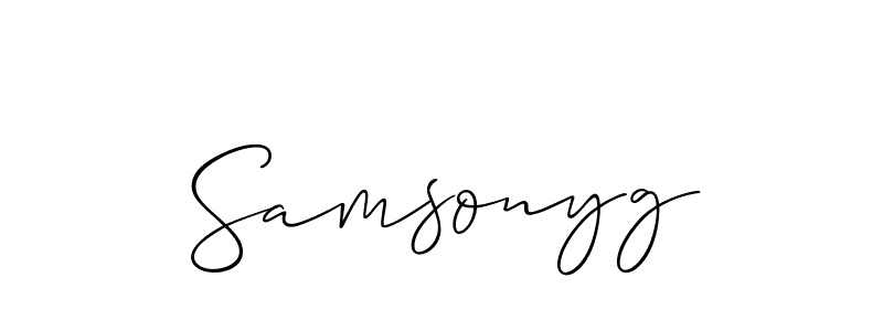 if you are searching for the best signature style for your name Samsonyg. so please give up your signature search. here we have designed multiple signature styles  using Allison_Script. Samsonyg signature style 2 images and pictures png