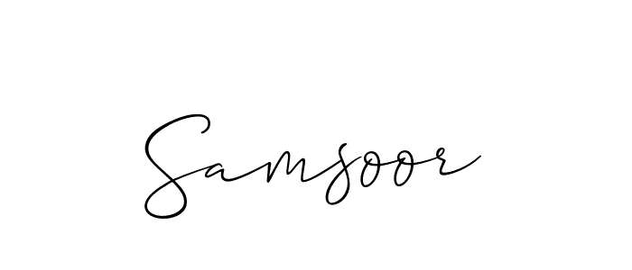 How to make Samsoor signature? Allison_Script is a professional autograph style. Create handwritten signature for Samsoor name. Samsoor signature style 2 images and pictures png