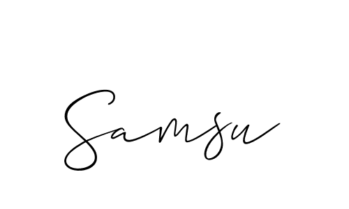 How to make Samsu name signature. Use Allison_Script style for creating short signs online. This is the latest handwritten sign. Samsu signature style 2 images and pictures png