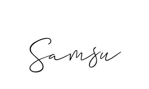 if you are searching for the best signature style for your name Samsu. so please give up your signature search. here we have designed multiple signature styles  using Allison_Script. Samsu signature style 2 images and pictures png