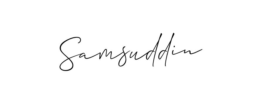 Allison_Script is a professional signature style that is perfect for those who want to add a touch of class to their signature. It is also a great choice for those who want to make their signature more unique. Get Samsuddin name to fancy signature for free. Samsuddin signature style 2 images and pictures png