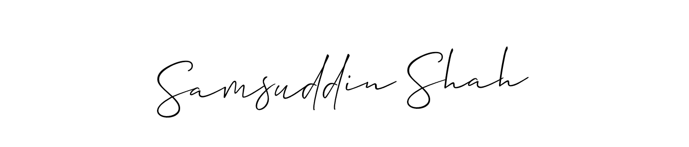 Make a beautiful signature design for name Samsuddin Shah. Use this online signature maker to create a handwritten signature for free. Samsuddin Shah signature style 2 images and pictures png