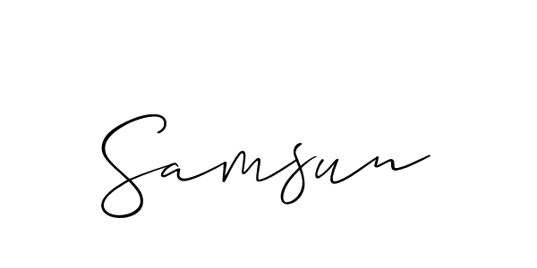 Also we have Samsun name is the best signature style. Create professional handwritten signature collection using Allison_Script autograph style. Samsun signature style 2 images and pictures png