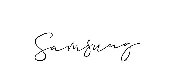 Make a beautiful signature design for name Samsung. With this signature (Allison_Script) style, you can create a handwritten signature for free. Samsung signature style 2 images and pictures png