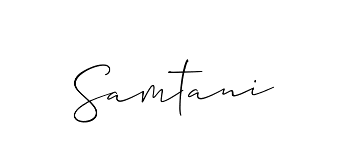 Also You can easily find your signature by using the search form. We will create Samtani name handwritten signature images for you free of cost using Allison_Script sign style. Samtani signature style 2 images and pictures png