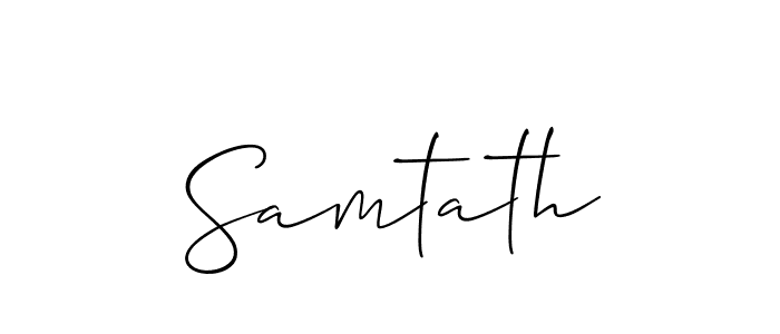 It looks lik you need a new signature style for name Samtath. Design unique handwritten (Allison_Script) signature with our free signature maker in just a few clicks. Samtath signature style 2 images and pictures png